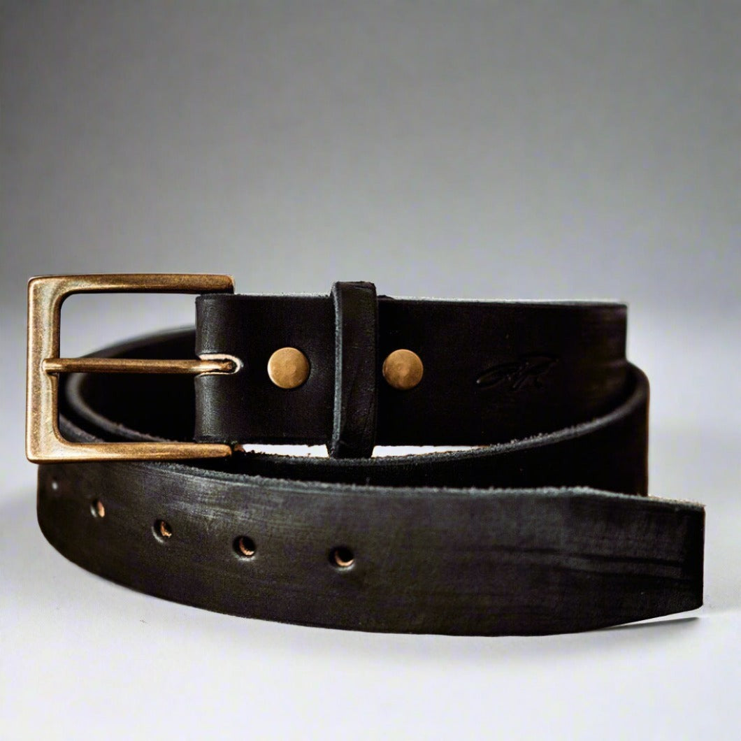 Leather Woodsman Belt Curtis Rempel Handcrafted Curt + Myr Co. Mennonite Store, La Crete, Alberta, Canada